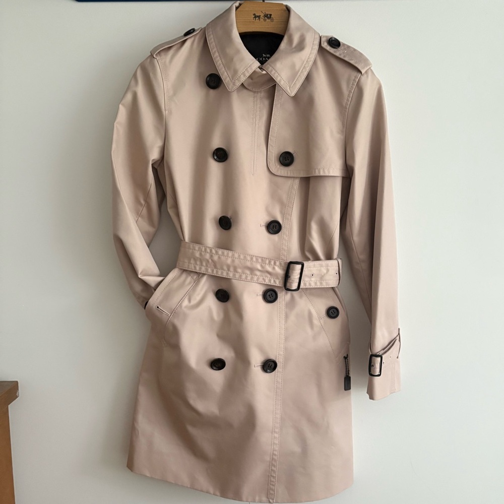 New Coach Trench Coat in Quartz